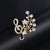 Korean Style Pin Flower Alloy Plating Inlay Artificial Gemstones Women's Brooches