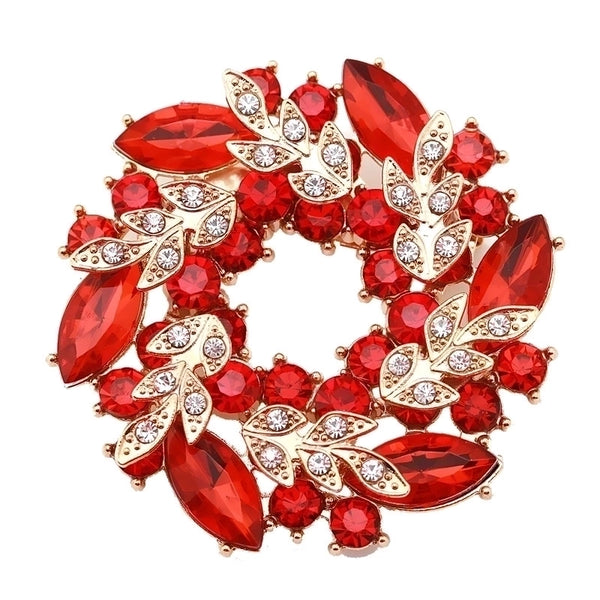 Korean Style Pin Flower Alloy Plating Rhinestones Women'S Brooches