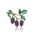 Korean Style Pin Fruit Alloy Plating No Inlaid Women'S Brooches