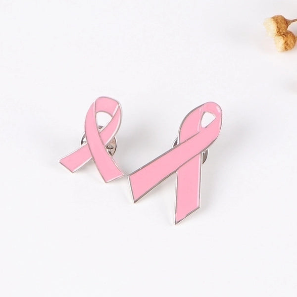 Korean Style Pin Pink Ribbon Alloy Plating Women'S Brooches