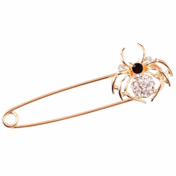 Korean Style Pin Spider Alloy Plating Inlay Rhinestones Women's Brooches