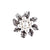 Korean Style Pin Star Flower Alloy Plating Inlay Rhinestones Pearl Unisex Brooches