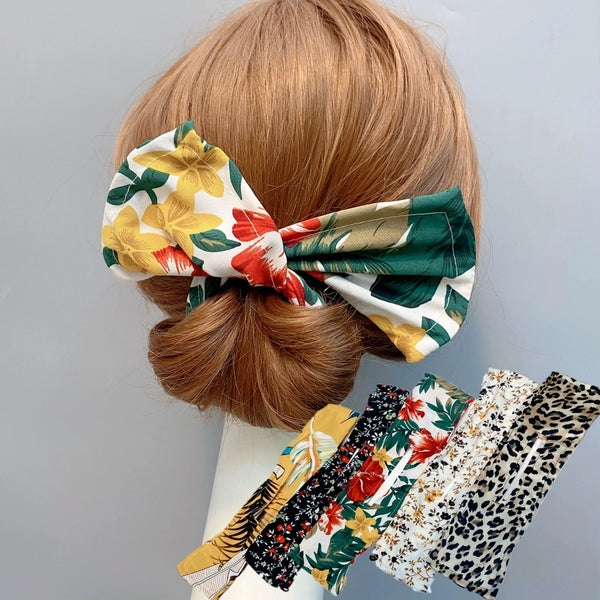 Korean Style Printing Bow Magic Twisting Clip