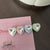 Korean Style Square Heart Shape Alloy Inlay Rhinestones Hair Clip