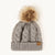 Korean Style Warm Leather Label Fur Ball Knitted Hat Wholesale