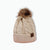 Korean Style Warm Leather Label Fur Ball Knitted Hat Wholesale