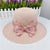 Korean Summer Plaid Bow Straw Fisherman Hat Shade Travel Straw Hat