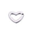 Korean Version Heart-shaped Accessories Single And Double Hole Jewelry Pendant Stainless Steel Accessories Wholesale