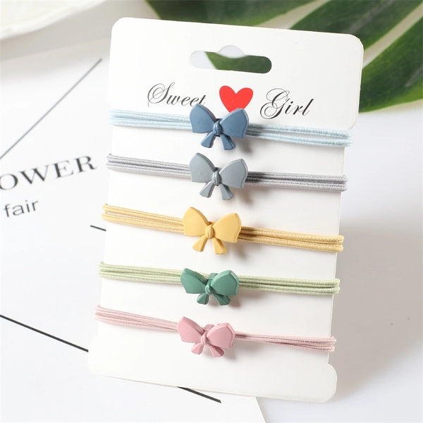 Korean Version Of The Hair Rope Bow Tie Hair Rubber Band Couple Hair Ring High Elastic Bow Tie Head Rope 2 Yuan Shop Hair Accessories Wholesale