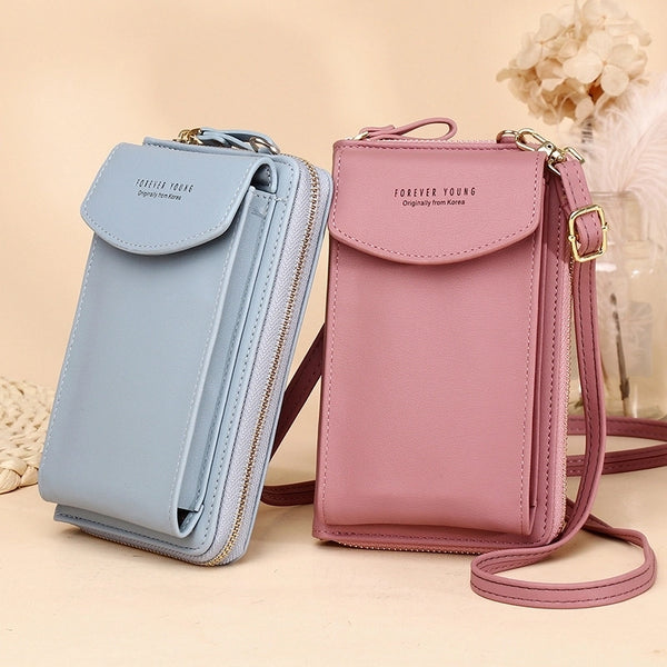 Korean Version Pu Bag Messenger Mobile Phone Bag Coin Bag Large-capacity Bag Shoulder Bag Card Bag Student Wallet