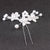 Korean Wedding Headwear Frosted Flower Hair Accessories Bride Wedding Handmade Jewelry Pearl Hairpin Shape Plate Hair Fork Comb