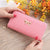 Korean Zipper Wallet Ladies Cross Pattern Bow Clutch Bag