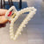 Korean-style Elegant Elegant Back Head Imitation Pearl Hair Clip Hairclip Women's Large Shark Clip Retro Headwear Clip Women