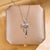 Lady Animal Flower Artificial Pearl Titanium Steel Copper Plating Inlay Zircon Pendant Necklace