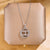 Lady Animal Flower Artificial Pearl Titanium Steel Copper Plating Inlay Zircon Pendant Necklace