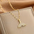 Lady Animal Flower Artificial Pearl Titanium Steel Copper Plating Inlay Zircon Pendant Necklace