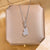 Lady Animal Flower Artificial Pearl Titanium Steel Copper Plating Inlay Zircon Pendant Necklace