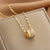 Lady Animal Flower Artificial Pearl Titanium Steel Copper Plating Inlay Zircon Pendant Necklace