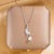 Lady Animal Flower Artificial Pearl Titanium Steel Copper Plating Inlay Zircon Pendant Necklace