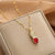 Lady Animal Flower Artificial Pearl Titanium Steel Copper Plating Inlay Zircon Pendant Necklace