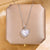 Lady Animal Flower Artificial Pearl Titanium Steel Copper Plating Inlay Zircon Pendant Necklace