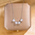 Lady Animal Flower Artificial Pearl Titanium Steel Copper Plating Inlay Zircon Pendant Necklace