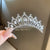 Lady Crown Alloy Plating Rhinestones Hair Band 1 Piece