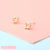 Lady Crown Bow Knot Sterling Silver Plating Inlay Zircon Ear Studs 1 Pair