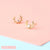 Lady Crown Bow Knot Sterling Silver Plating Inlay Zircon Ear Studs 1 Pair