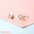 Lady Crown Bow Knot Sterling Silver Plating Inlay Zircon Ear Studs 1 Pair