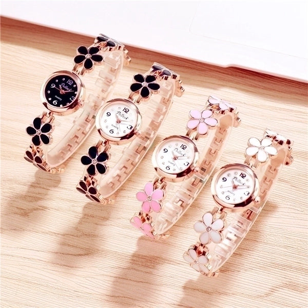 Lady Flower One Piece Buckle Quartz Women's Watches