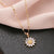 Lady Flower Titanium Steel Plating Inlay Artificial Gemstones Pendant Necklace