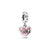 Lady Four Leaf Clover Heart Shape White Copper Plating Inlay Artificial Diamond Jewelry Accessories