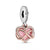 Lady Four Leaf Clover Heart Shape White Copper Plating Inlay Artificial Diamond Jewelry Accessories