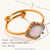 Lady Geometric Stainless Steel Plating Inlay Artificial Gemstones 18k Gold Plated Open Rings