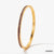 Lady Geometric Stainless Steel Plating Inlay Zircon Bangle