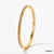 Lady Geometric Stainless Steel Plating Inlay Zircon Bangle