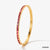 Lady Geometric Stainless Steel Plating Inlay Zircon Bangle