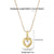 Lady Heart Shape Stainless Steel Titanium Steel Inlay Zircon Pendant Necklace