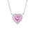 Lady Heart Shape Sterling Silver Inlay Zircon Pendant Necklace