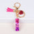 Lady Letter Heart Shape Resin Metal Epoxy Bag Pendant Keychain