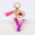 Lady Letter Heart Shape Resin Metal Epoxy Bag Pendant Keychain