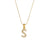 Lady Letter Stainless Steel Necklace Plating Zircon Stainless Steel Necklaces