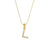 Lady Letter Stainless Steel Necklace Plating Zircon Stainless Steel Necklaces