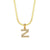 Lady Letter Stainless Steel Necklace Plating Zircon Stainless Steel Necklaces