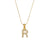 Lady Letter Stainless Steel Necklace Plating Zircon Stainless Steel Necklaces