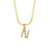 Lady Letter Stainless Steel Necklace Plating Zircon Stainless Steel Necklaces