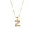 Lady Letter Stainless Steel Necklace Plating Zircon Stainless Steel Necklaces