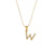 Lady Letter Stainless Steel Necklace Plating Zircon Stainless Steel Necklaces