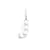 Lady Letter Stainless Steel Plating Inlay Artificial Pearls Charms Jewelry Accessories